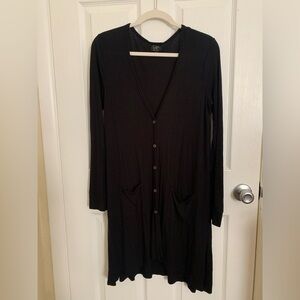 {3/$15} Crew Knitwear | Black Duster Cardigan